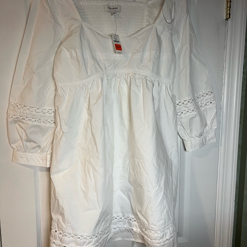 Banana Republic White Midi Dress